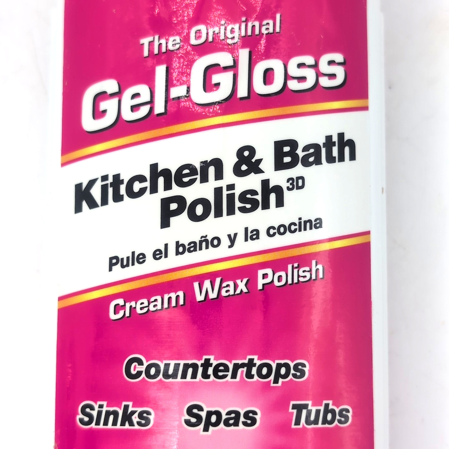 Gel-Gloss Kitchen Bath Polish Cream Wax Shines Seals Protects 8 oz, GG-8