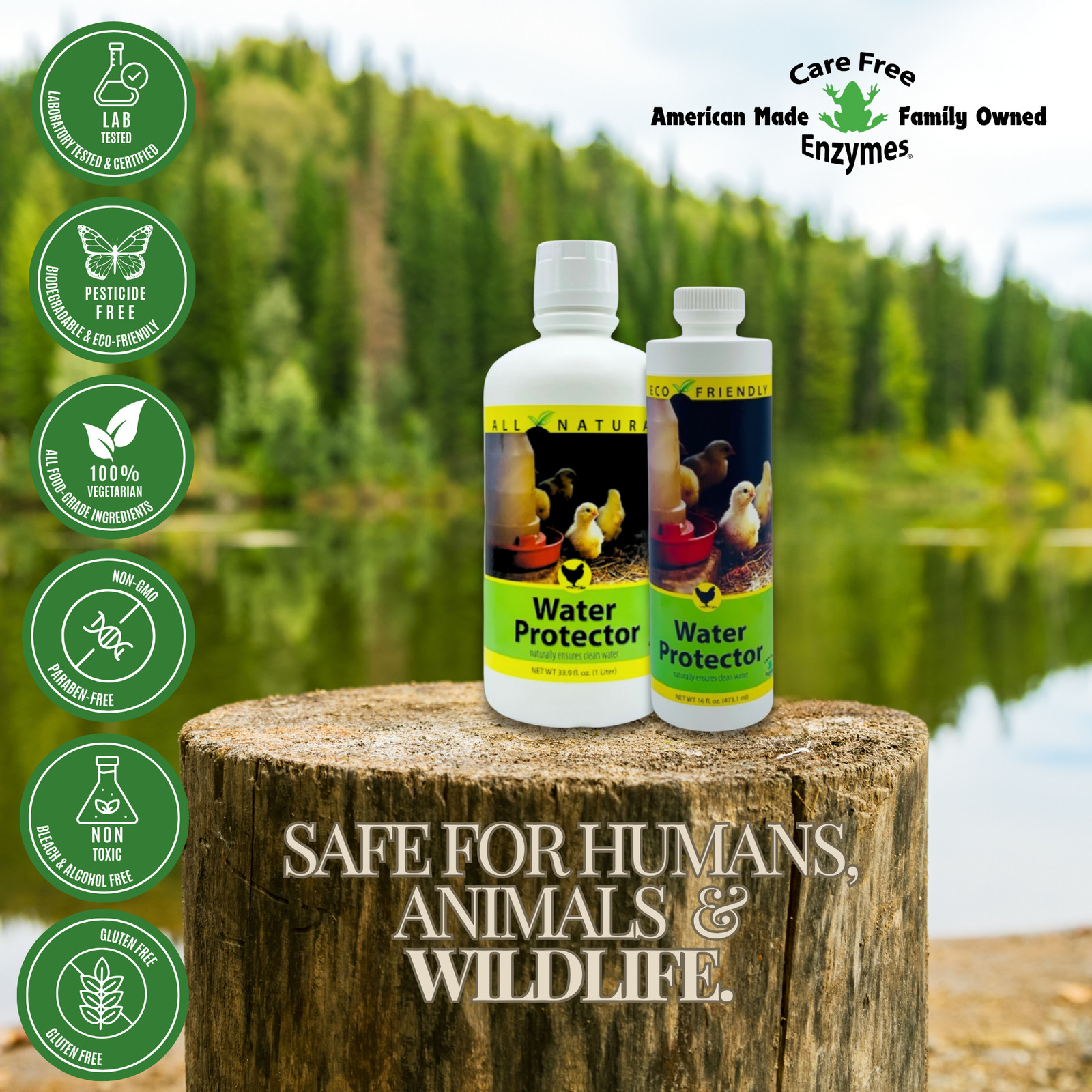 Natural Poultry Water Protector | Keeps Drinkers Clean & Slime-Free | 16 oz, 33.