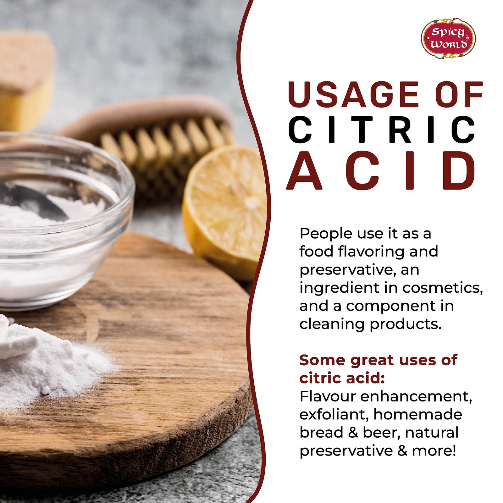 Pure Citric Acid Powder 2 LB – Food Grade, Non-GMO, Ideal for Cleaning Bath