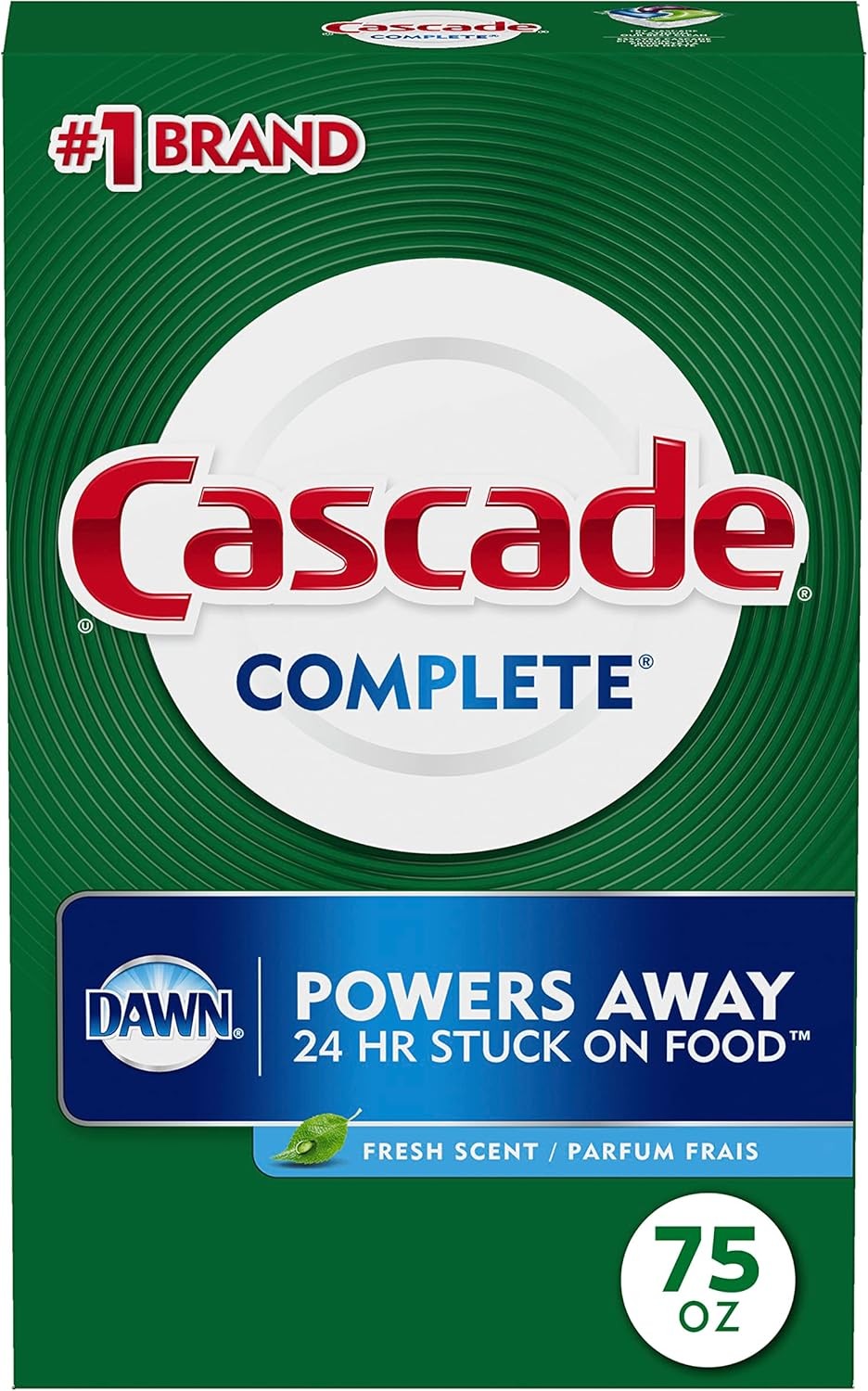 Complete Powder Dishwasher Detergent, Fresh Scent, 75 Oz, White