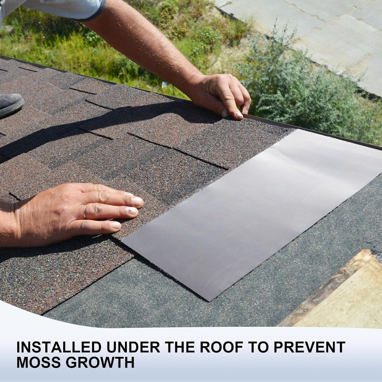 Roof Strip 131.23 Feet X 2.5 Inches Zinc Metal Strip Metal Roofing to Prevent Mo