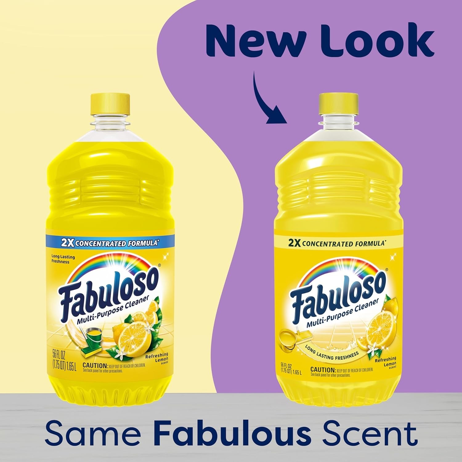 Powerful 2X Concentrated Cleaner – Lemon Scented, Versatile & Safe – 56 Oz