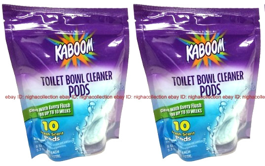 ( Lot 4 Bags ) KABOOM Fresh Scent Toilet Bowl Pods 10-Count/Bag – Total 40 Pods