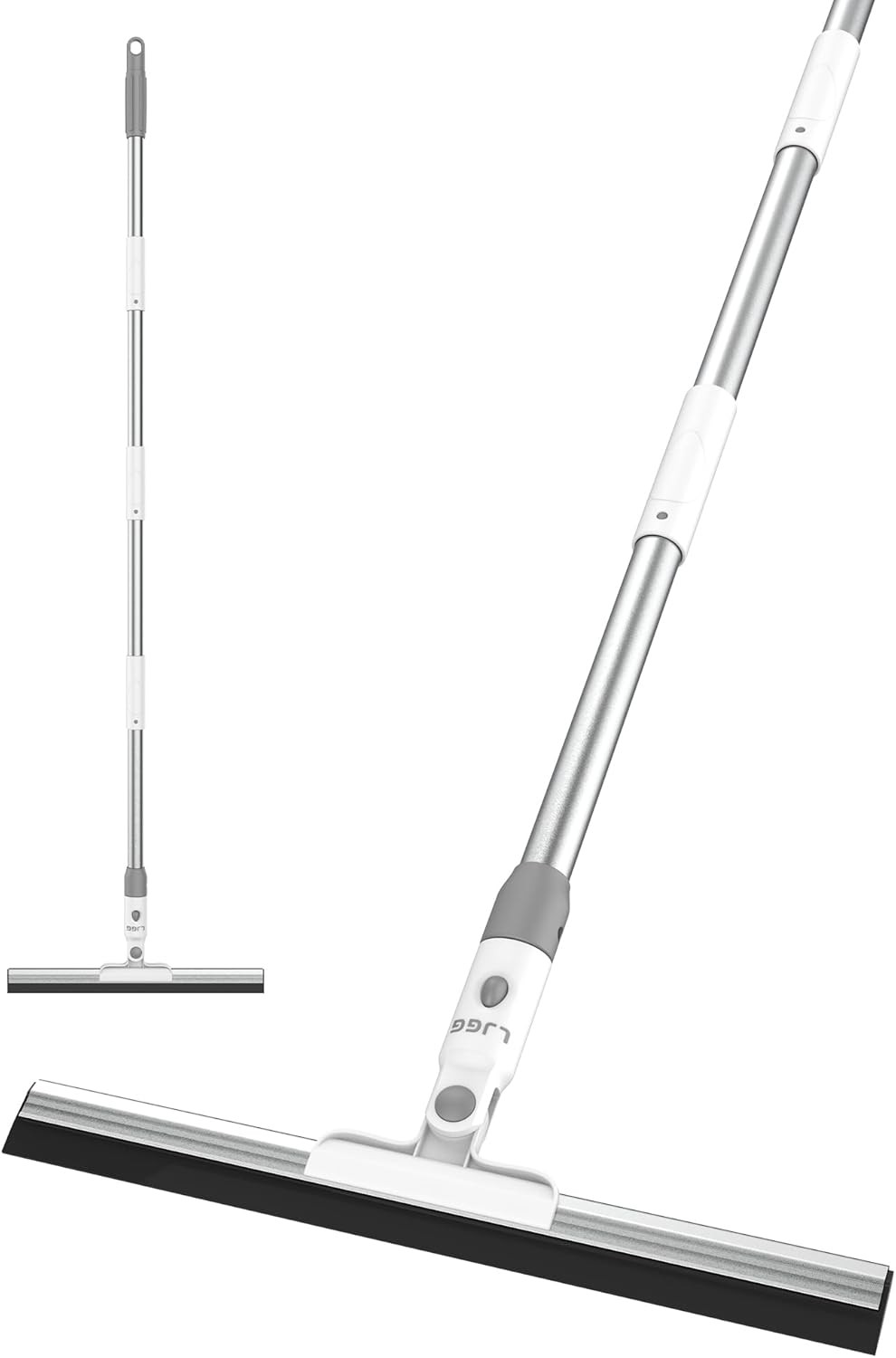 Squeegee Broom for Floor, 17″ Rubber Squeegee with 51″ Aluminum Alloy Pole