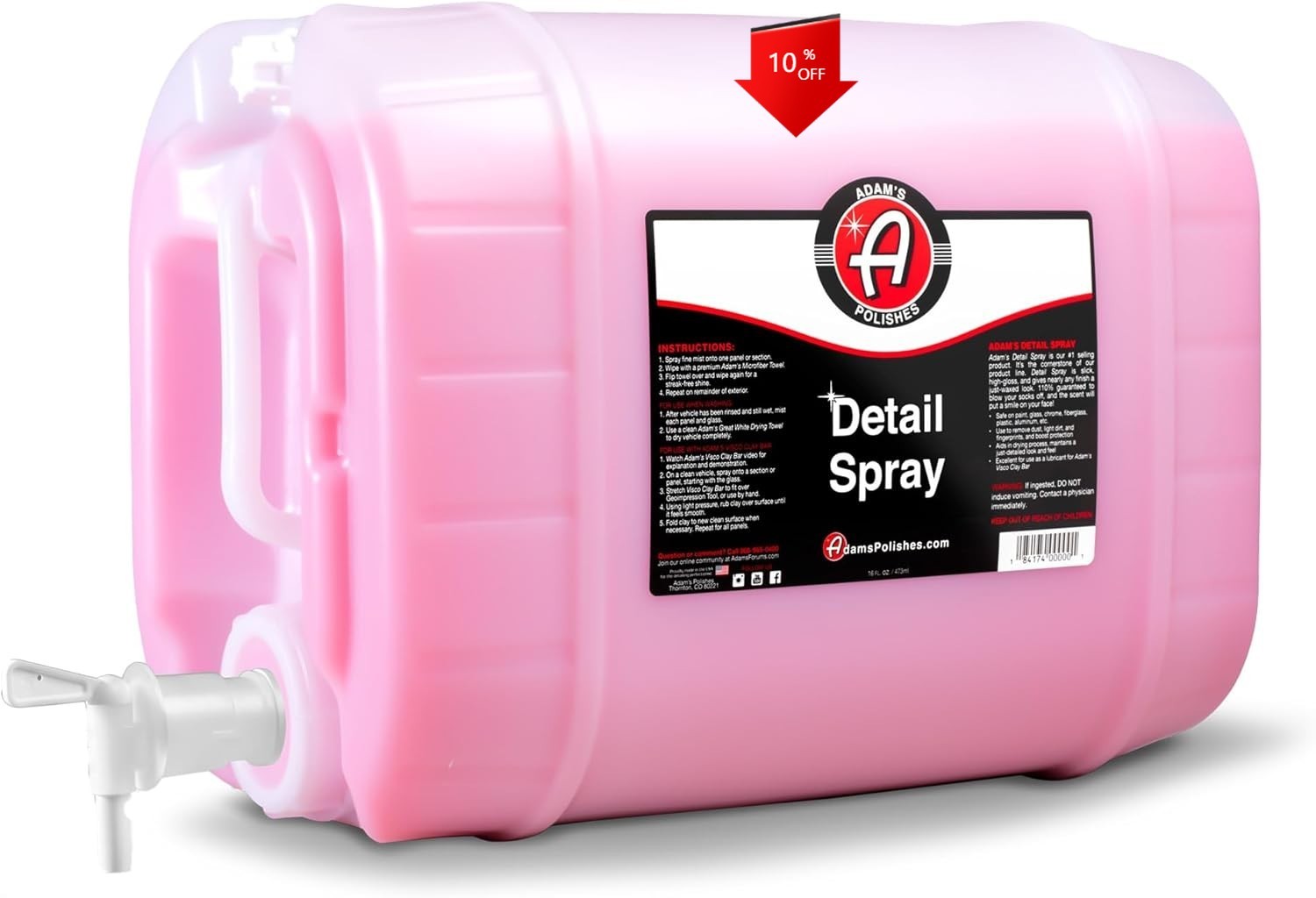 NEW,Detail Spray 5 Gallon -| Car Wash Kit & Dust Remover