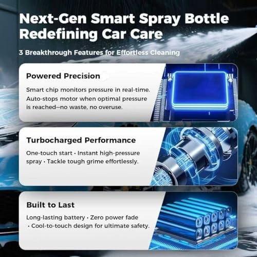 Electric Foam Sprayer,2L Portable Rechargeable Cordless Pressurized Spray Foa…