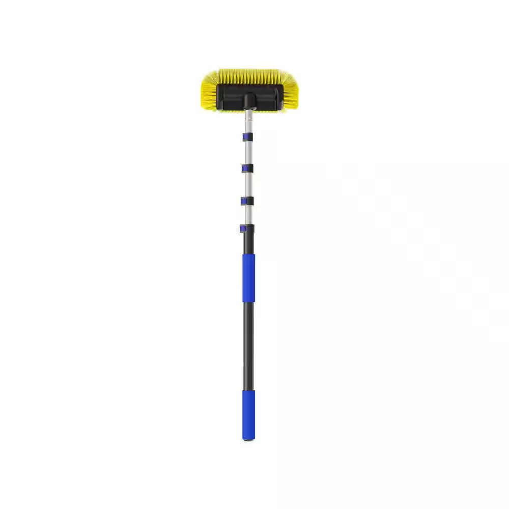 Universal Vehicle Long Handle Wash Brush 12 In. Soft Bristle Head Telescoping Po