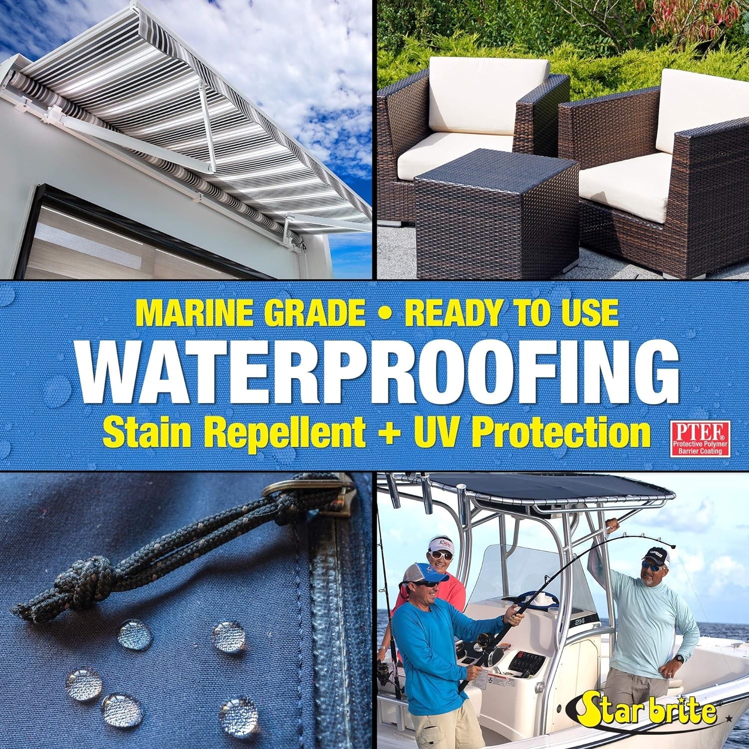 STAR BRITE Waterproofing Fabric Treatment w/ PTEF 22oz. Spray Bottle 2 Pack