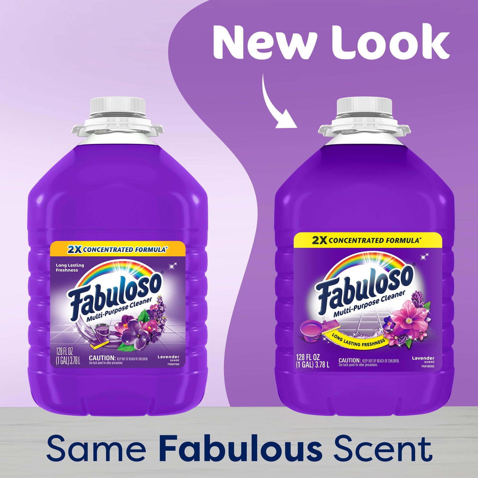 (2pack) 2X Multi-Purpose Cleaner,No Rinse Floor Cleaner,Lavender Scent,128fl oz