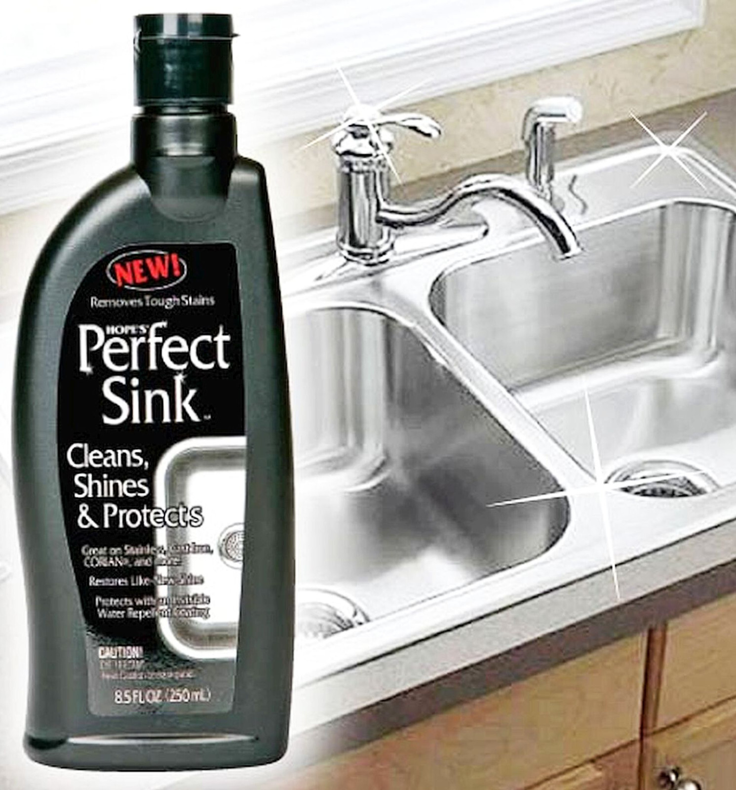 Perfect Sink Cleaner Lotion clean shine protect polish most sinks HOPE’S 9SK6