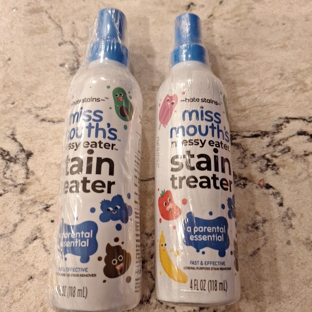 2 X Miss Mouth’s Messy Eater Stain Treater Remover Spray 4 Fl Oz Kids Toddlers