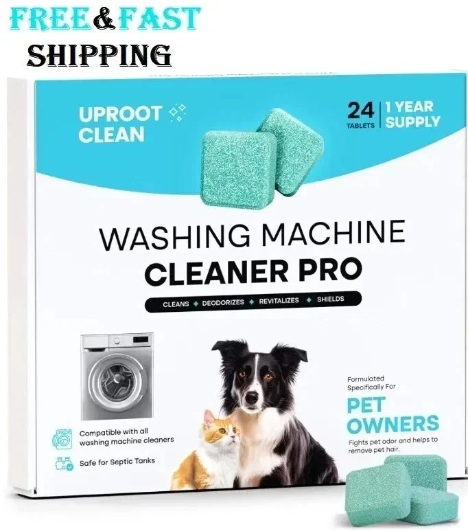 Uproot Clean Washing Machine Cleaner Tablets – 24 Pack for a 12 Month Supply. Fo