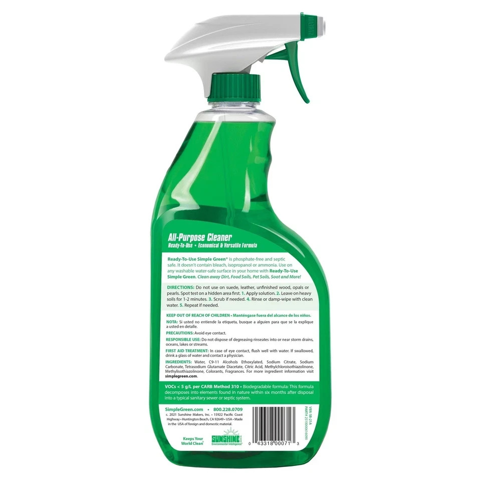 Simple Green All-Purpose Cleaner Concentrate, Spray Bottle, Original, 32 fl. Oz