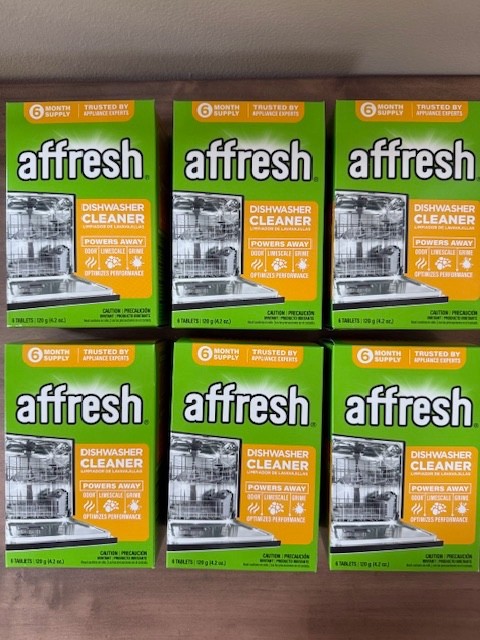 6 BOXES Affresh Dishwasher Cleaner 6 Tablets In EACH BOX TOTAL OF 36