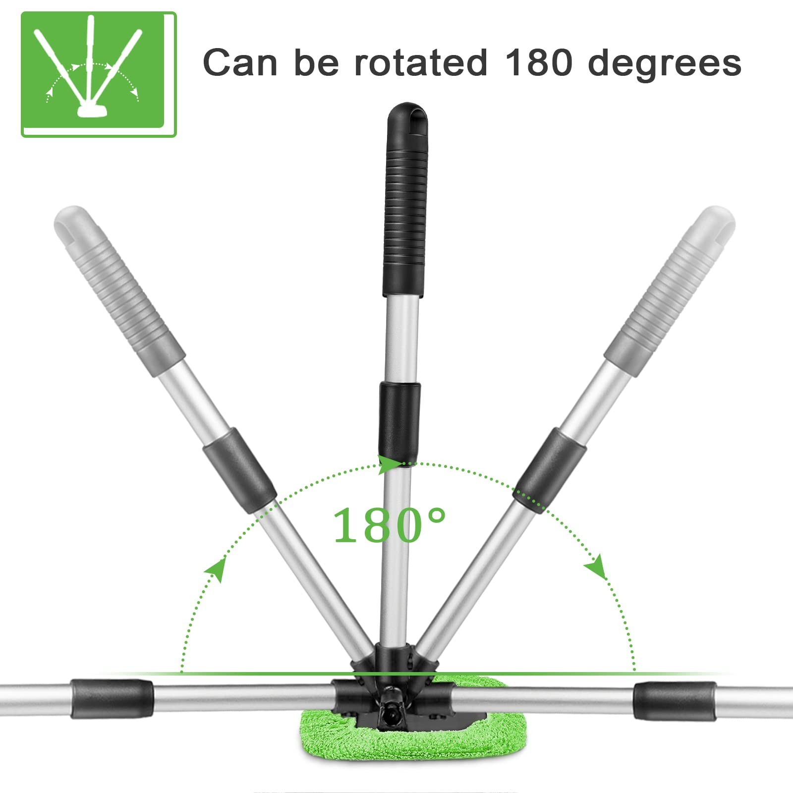 2Set Multipurpose Car Duster Microfiber Brush w/ Extendable Handle for Detailing
