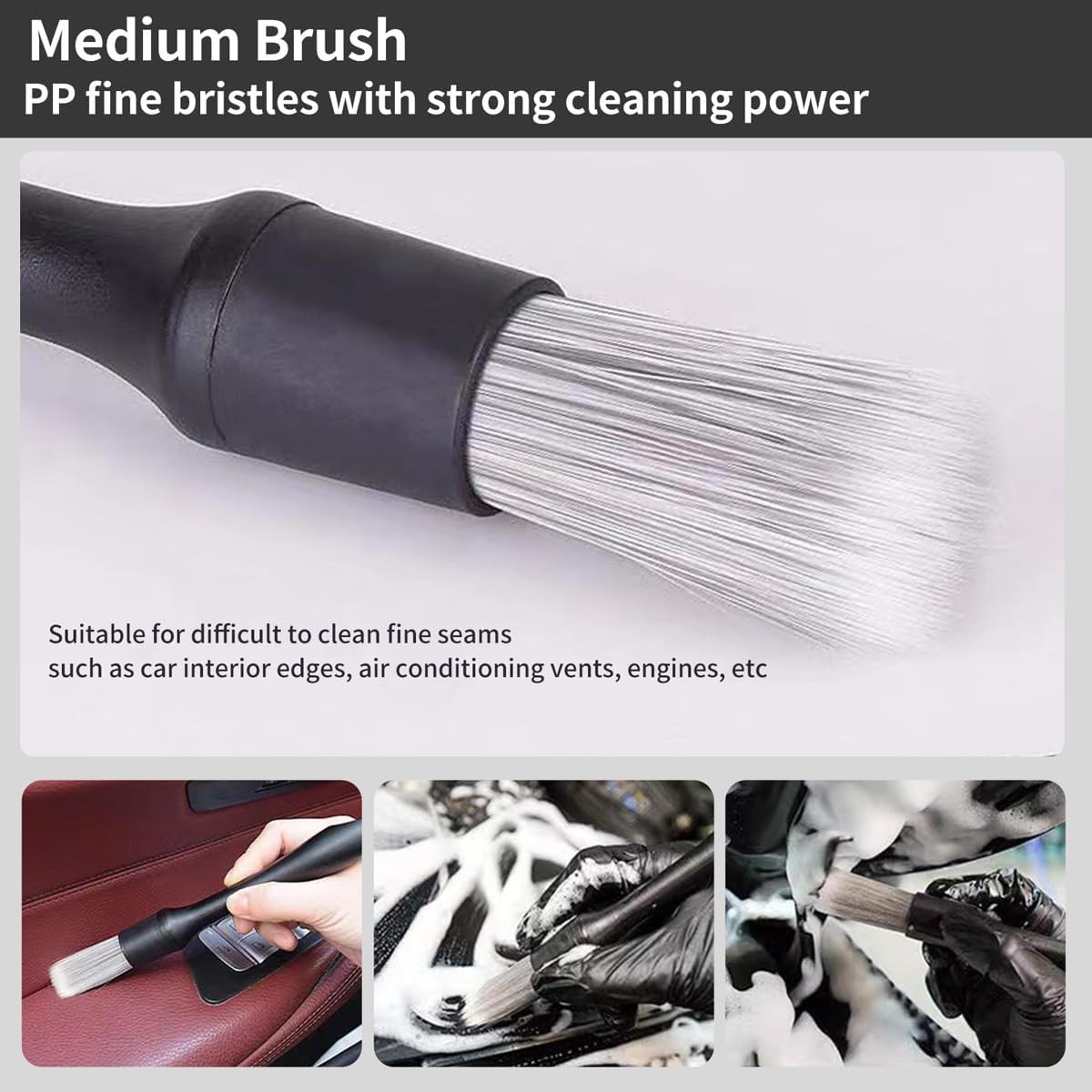 4 Pcs Car Detailing Brush Set for Interior Exterior Cleaning Car Wash Wheels