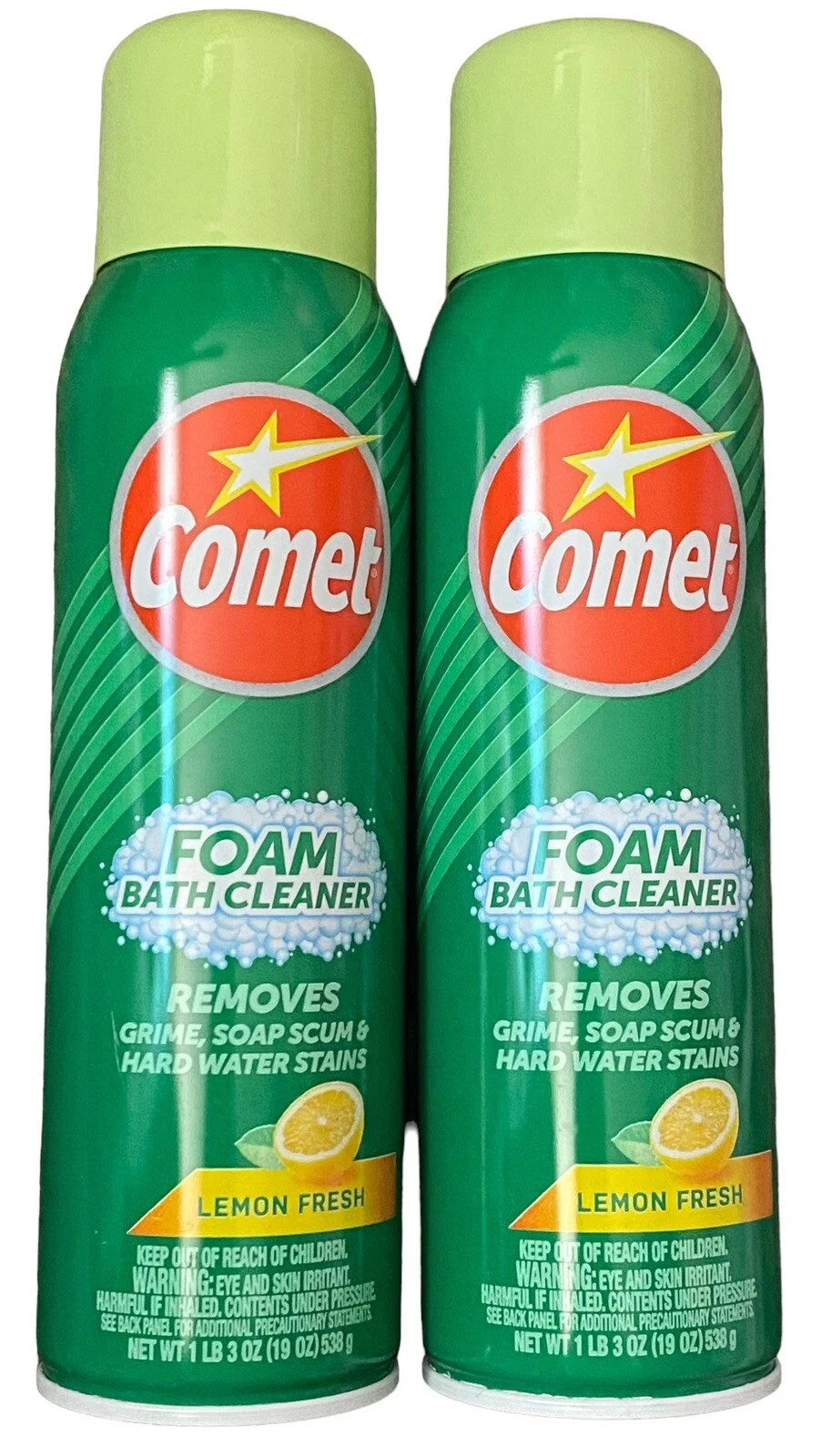 Comet Foam Bath Cleaner Spray Lemon Fresh 19 oz – 2 Pack