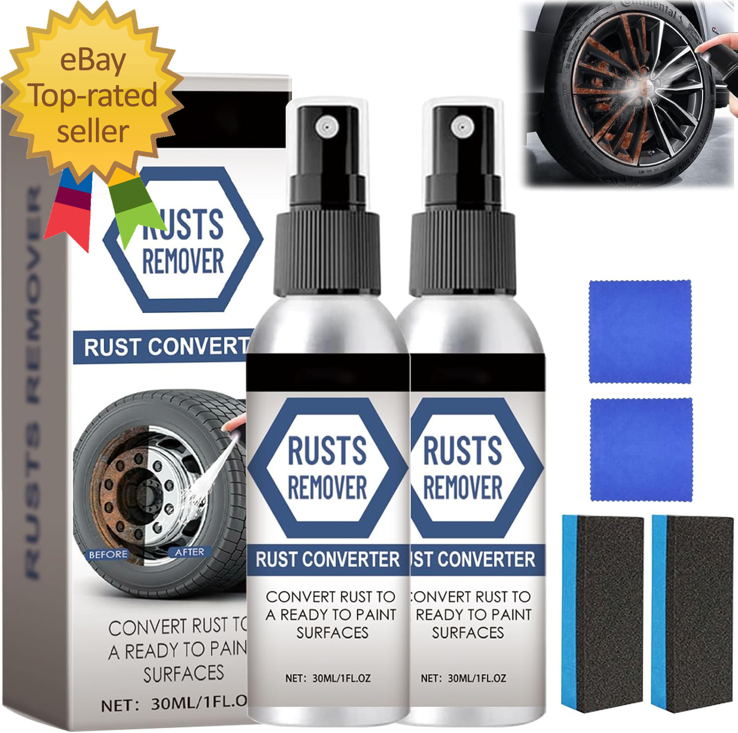 2PCS Nexa Rust Remover Spray Rust Remover for Metal 2.0 anti Rusts Iron