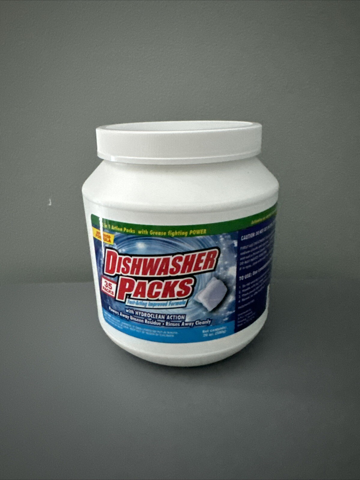 Improved Formula Dishwasher Packs Hydroclean Tough On Grease 35ct