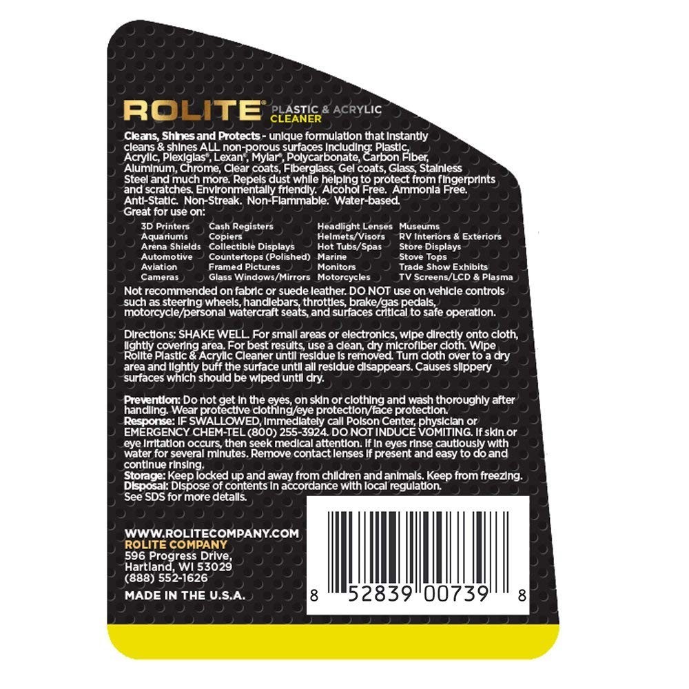 Plastic & Acrylic Cleaner Spray 4oz – Streak-Free High Shine Protection, 2 Pack