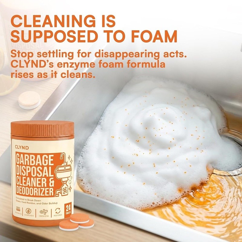 Citrus Foaming Garbage Disposal Cleaner Odor Eliminator Food Waste Deodorizer US