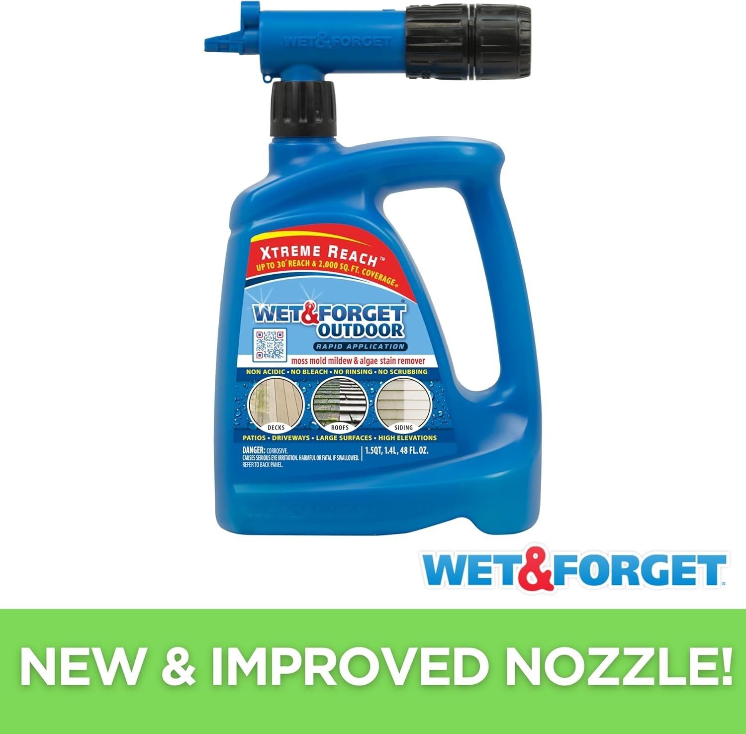 Wet & Forget Outdoor Stain Remover Multi-Surface Cleaner, Free Shipping