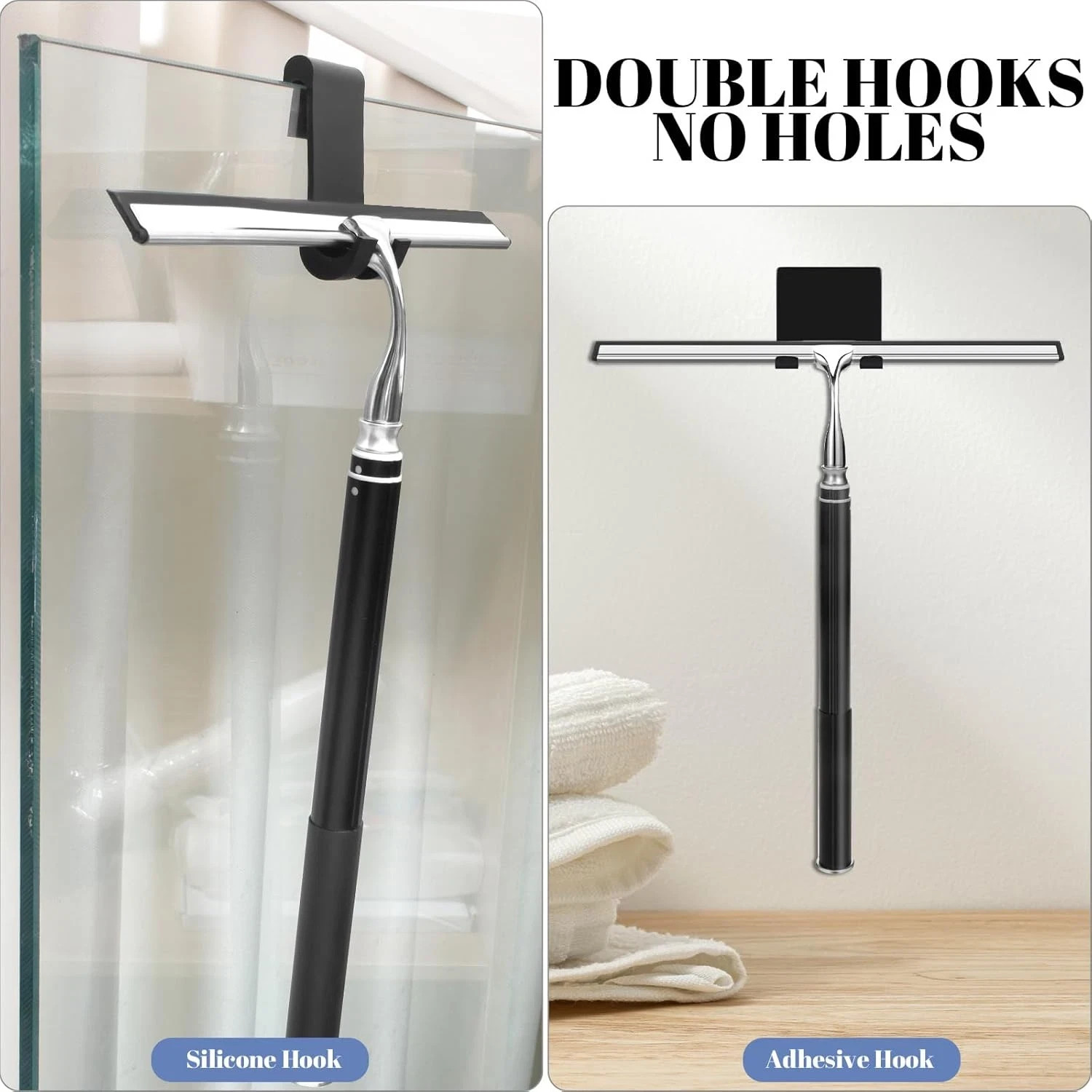 Shower Squeegee with Long Handle Window Squeegee with Extension Pole Squeegee fo