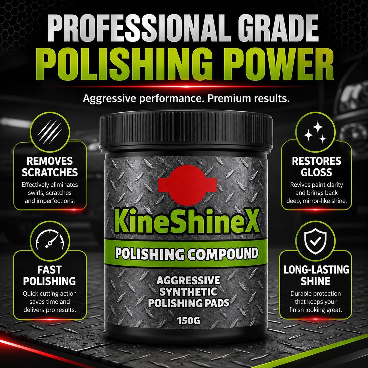 1~3x Surface Restoration Polish With Pad, Ultracut Polishing Compound 150g