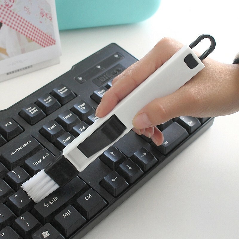 2 Colors Window Groove Cleaning Brush with Cleaning Dustpan Screen Window