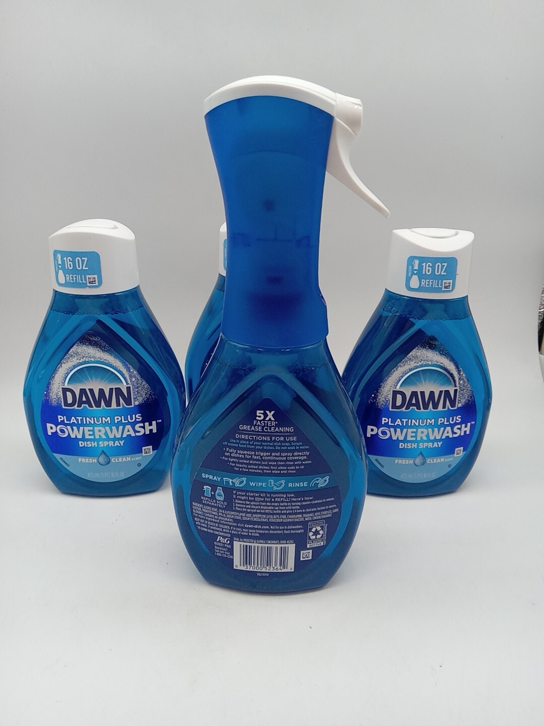 DWAN Ultra PLATINUM POWERWASH Dish Spray 16 OZ Starter Kit+ 3 Refills. 160