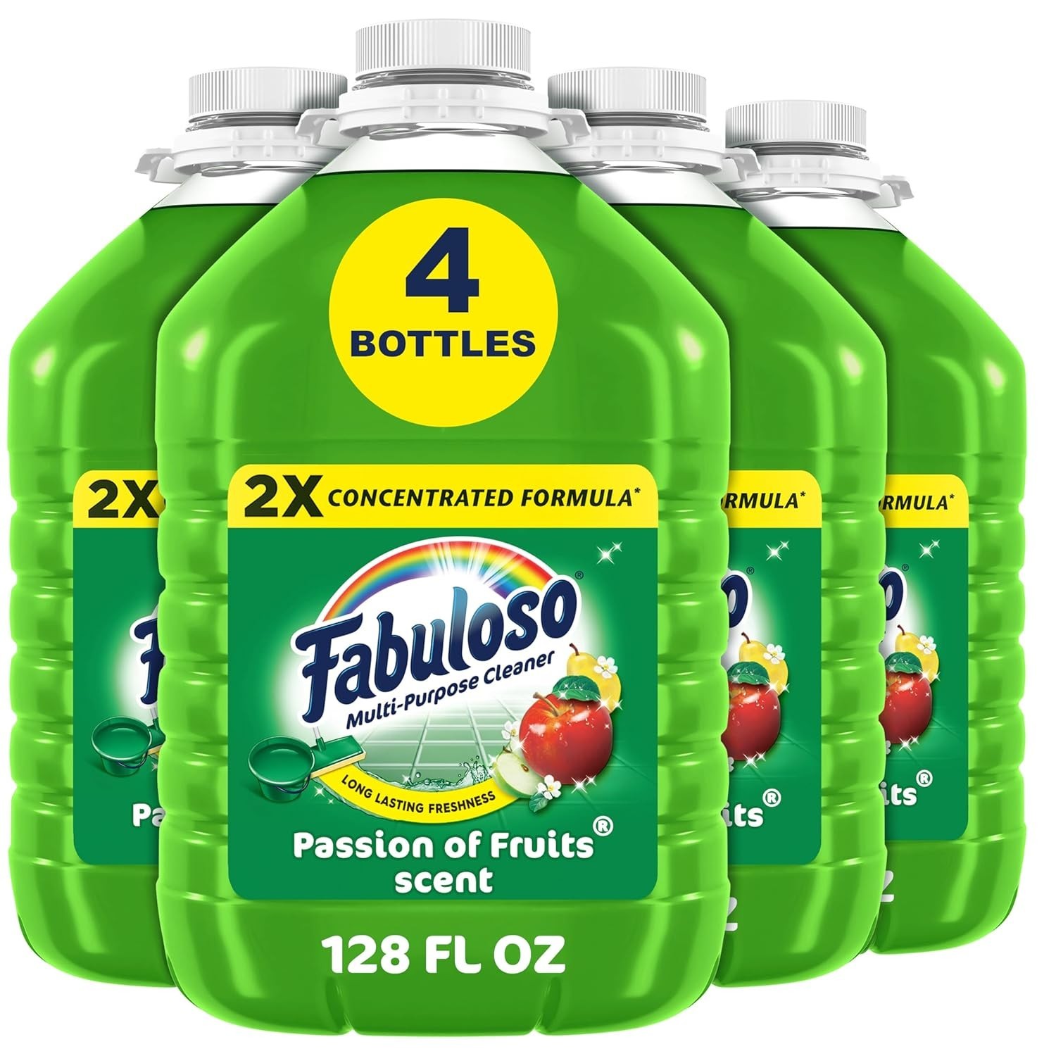 No Rinse Floor Cleaner – 2X Concentrated Passion of Fruits Scent, 128 fl oz