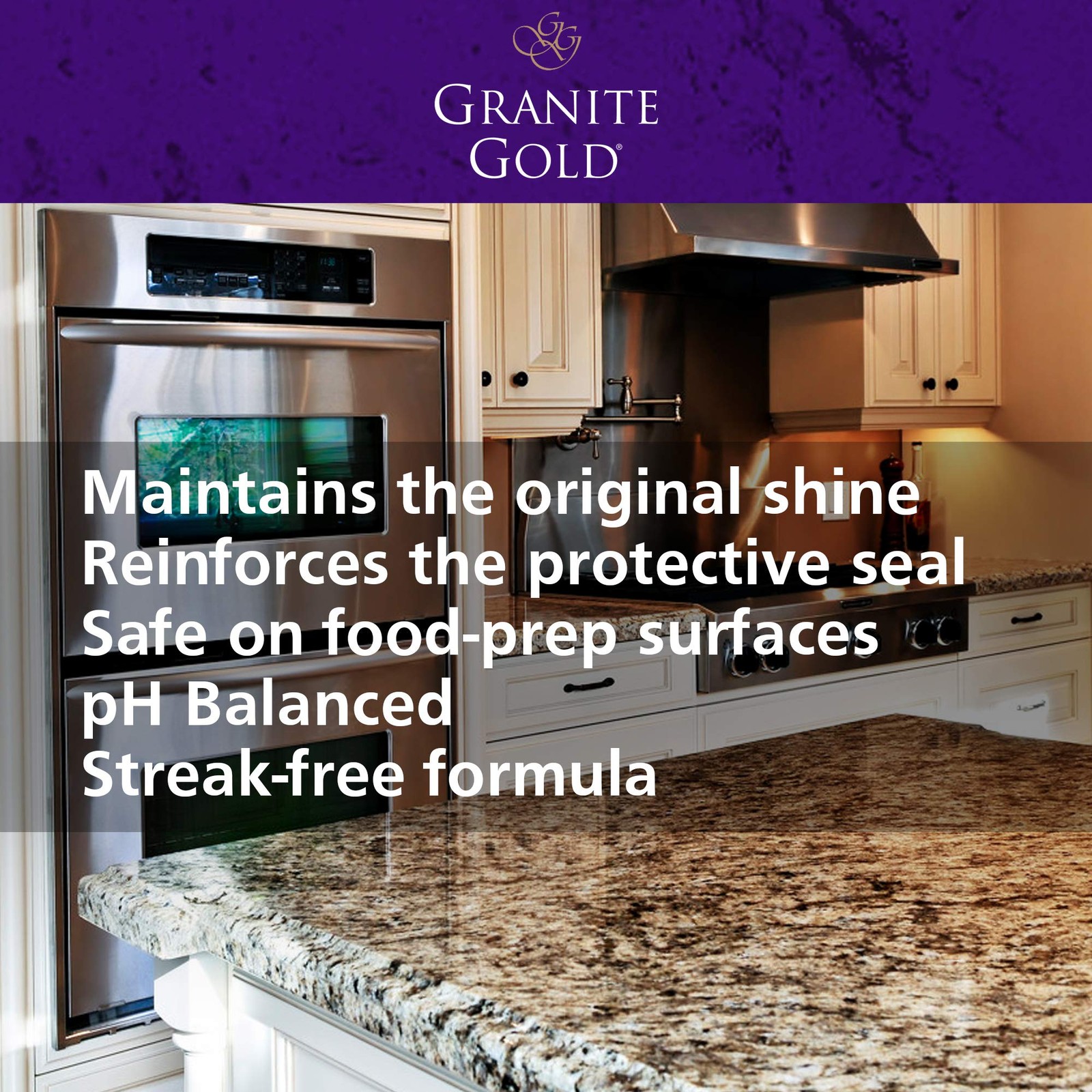 Polish Streak-Shine for Granite, Quartz, Marble, Travertine, Natural Stone Co…