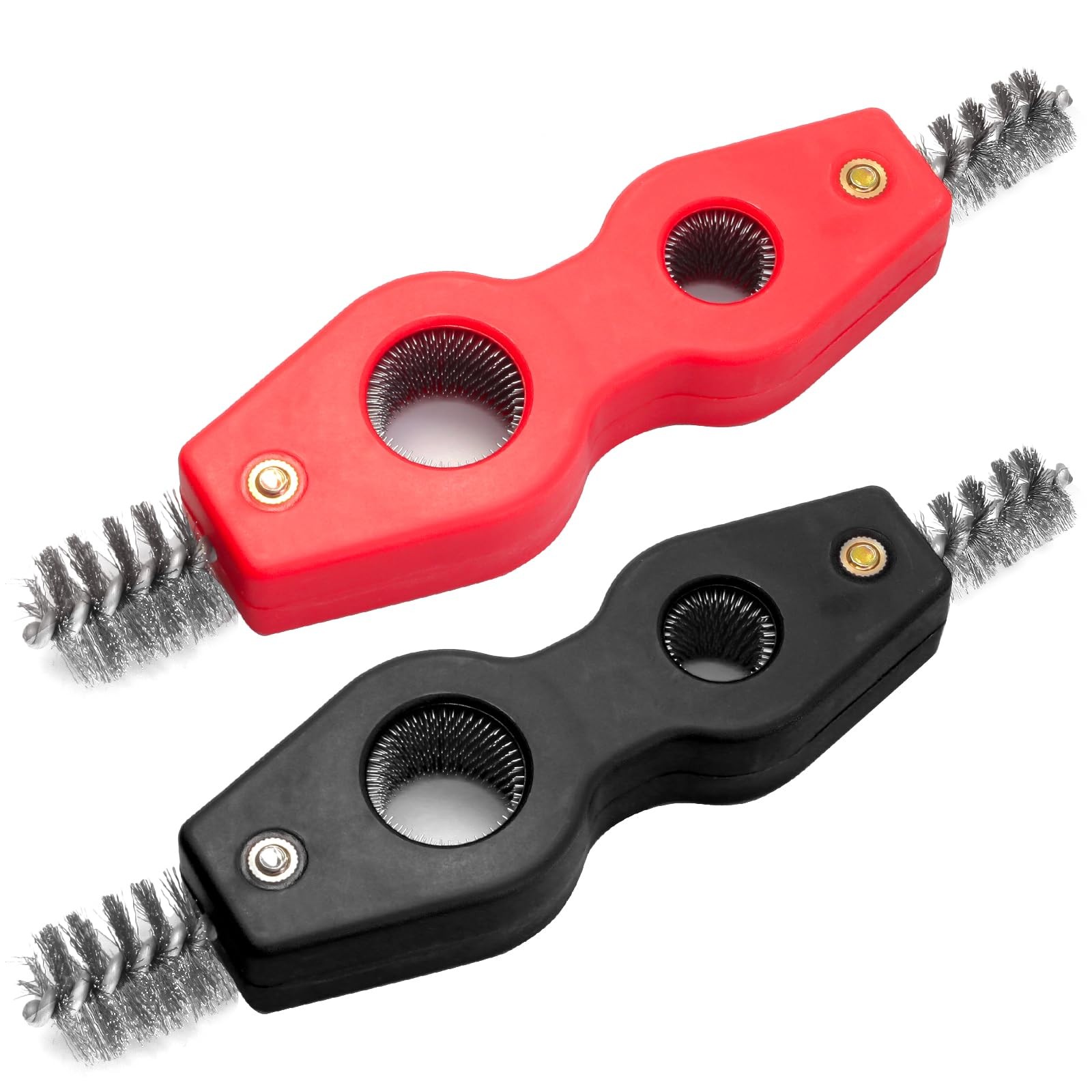 2PCS 4-in-1 Copper Pipe Cleaner 1/2 and 3/4 Deburring Cleaning Brush Tool