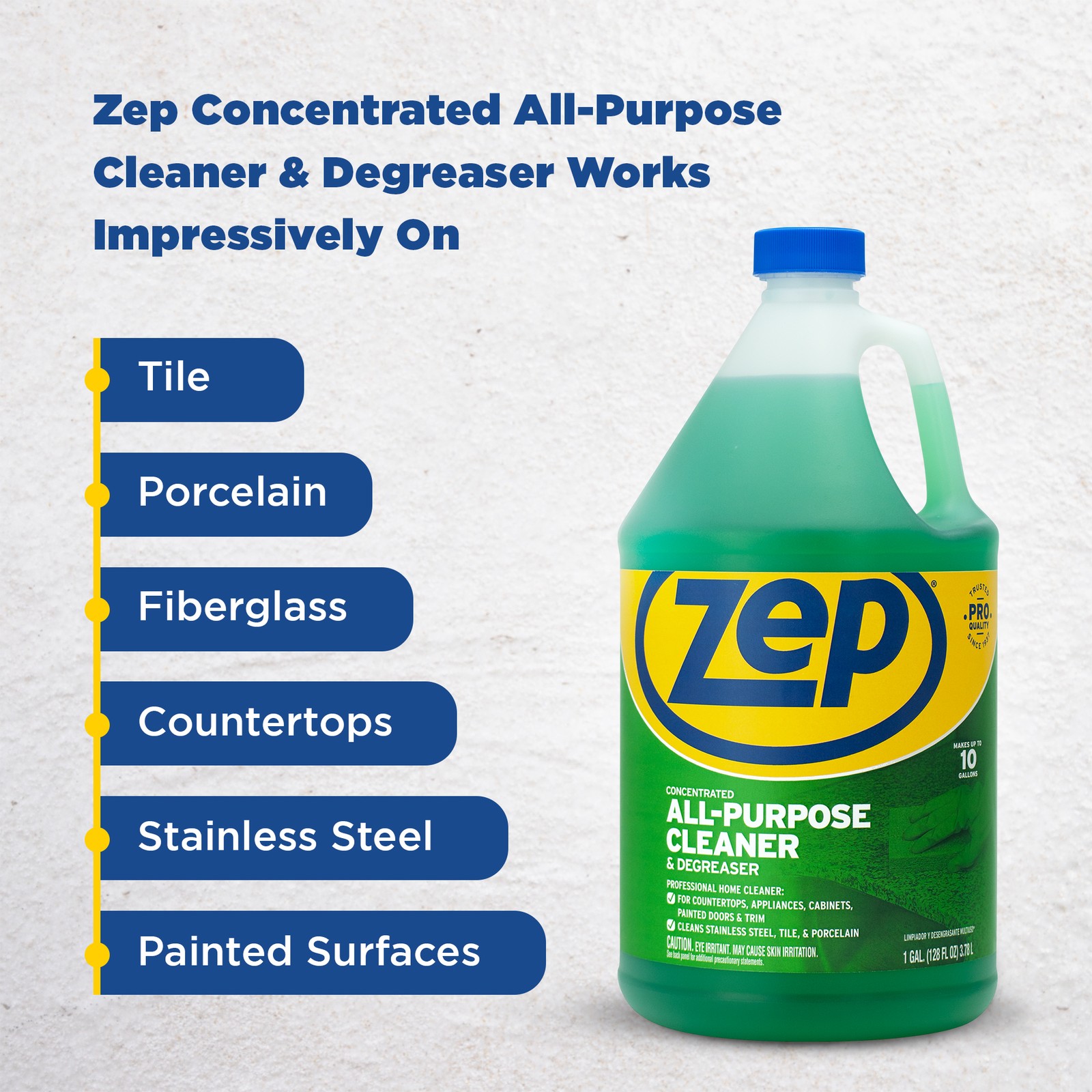 Zep All-Purpose Cleaner and Degreaser 128 oz ZU0567128 (Pack of 2) Cleans Almost