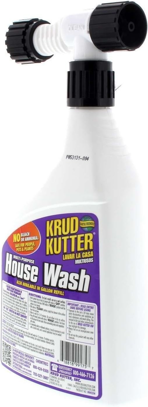 Multi Purpose House Wash, 32 oz, Exterior Cleaner for Siding, Brick, Stucco a…