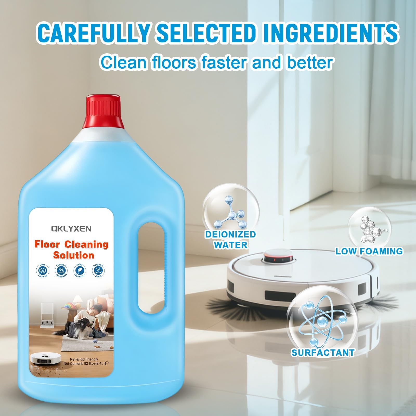 Floor Cleaning Solution with Roborock – 82 fl oz Original Floor Cleaner Refil…