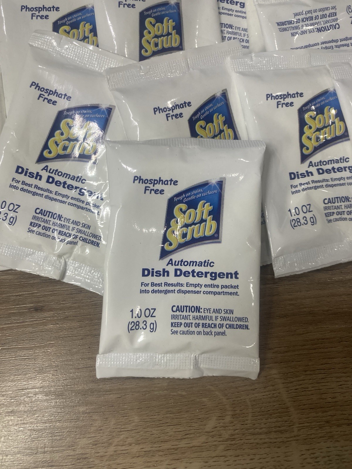 Soft Scrub Automatic Dish Detergent 1oz Powder Pouch Packets Henkel Lot Of 50pcs