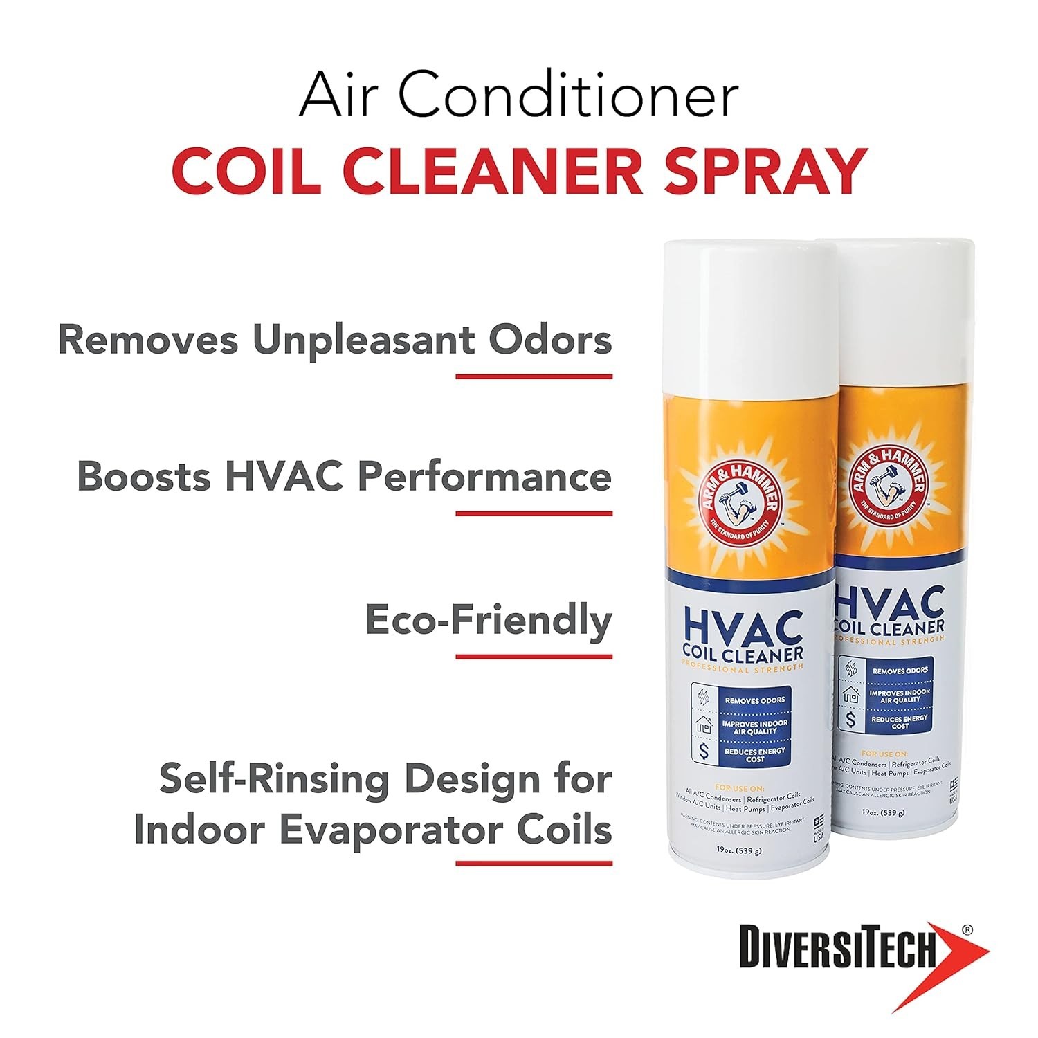 19 fl. oz Eco-Friendly Coil Cleaner – Enhance HVAC Performance & Eliminate Odors