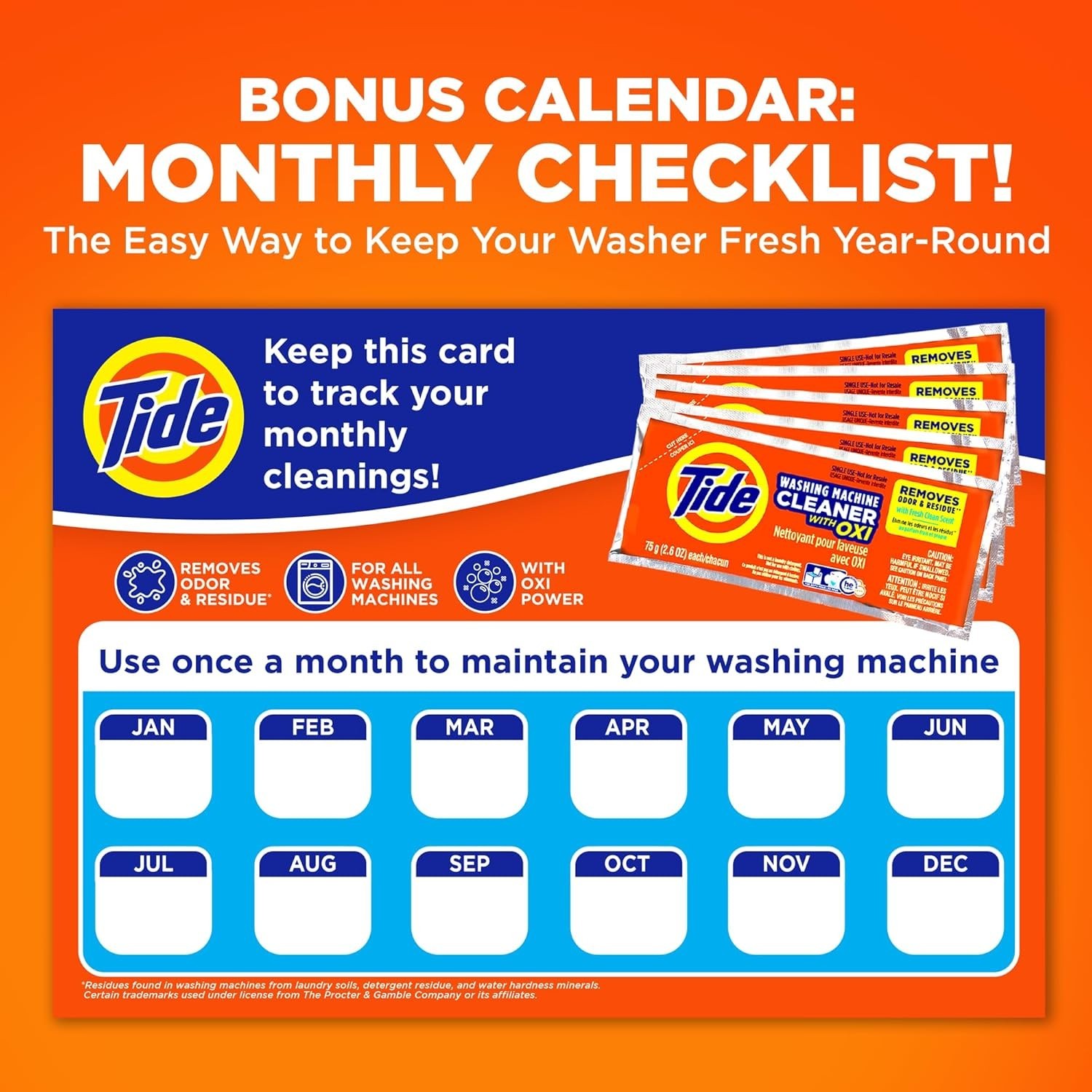 Tide Washing Machine Cleaner, 7-Count Single Use
