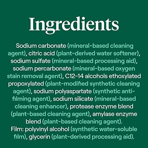 Seventh Generation Free Clear Dishwasher Detergent Packs 73 Count Sparkling C…