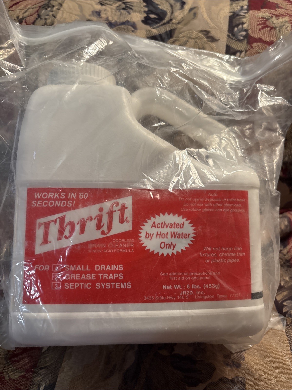 New Thrift FBA_T-600 Alkaline Based 6 lb. Granular Drain Cleaner, White…Sealed
