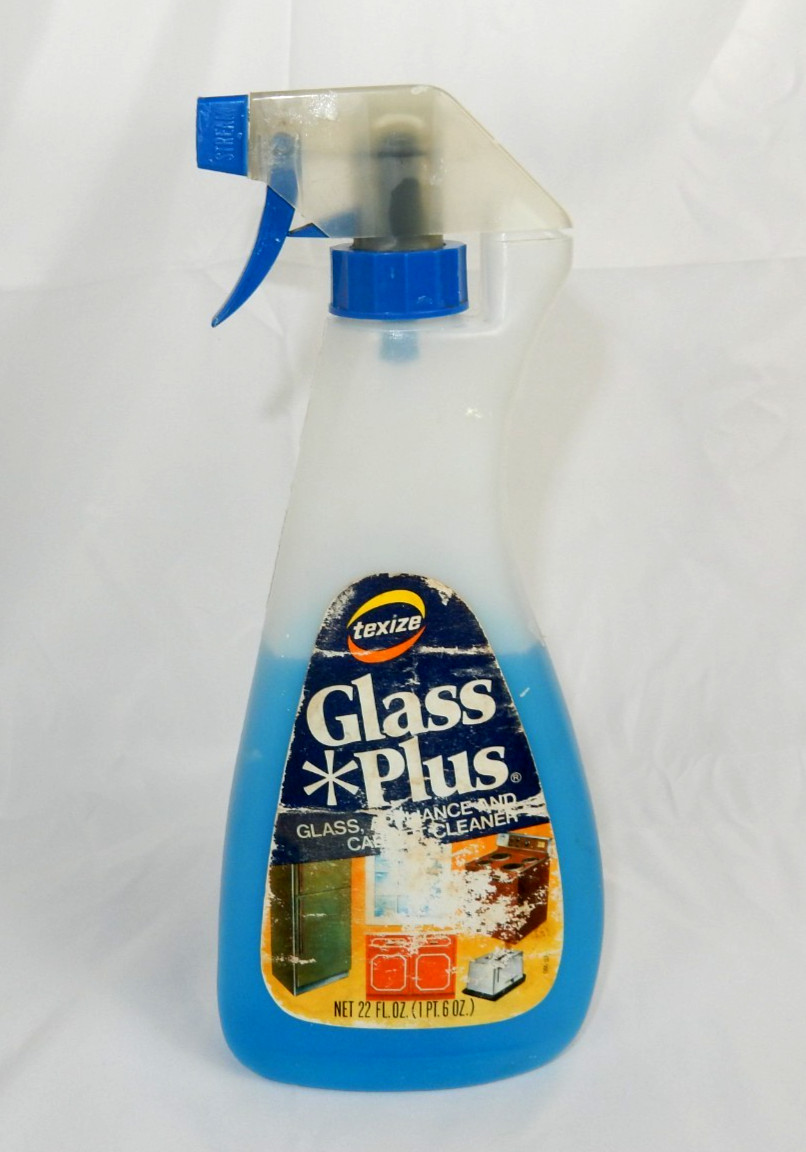 Vintage Texize Glass Plus Cleaner 22 oz 1975 Bottle 60% Full