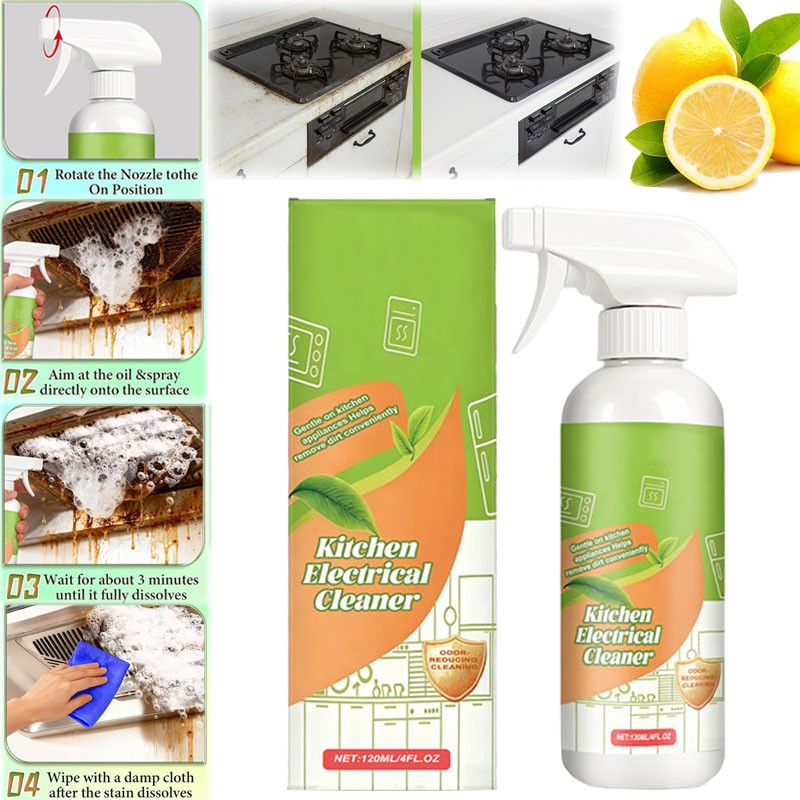 120ML Electrolyzed Ion Kitchen Cleaner Spray, Cleanse Kitchen Appliance Cleaner