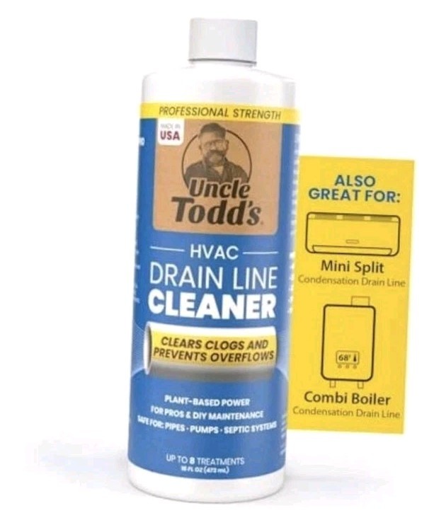 16oz HVAC Drain Line Cleaner Bleach-Free Fast-Acting AC Drain Line Solution