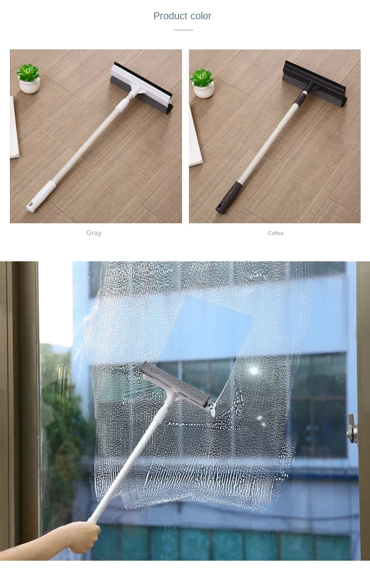 Extendable Window Squeegee Cleaner Long Handle Glass Car Window Wash Cleaner