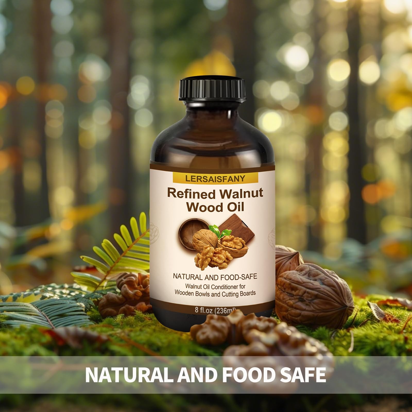 Walnut Wood Oil Bowl Conditioner, Walnut Oil for Wooden Cutting Board and Bow…