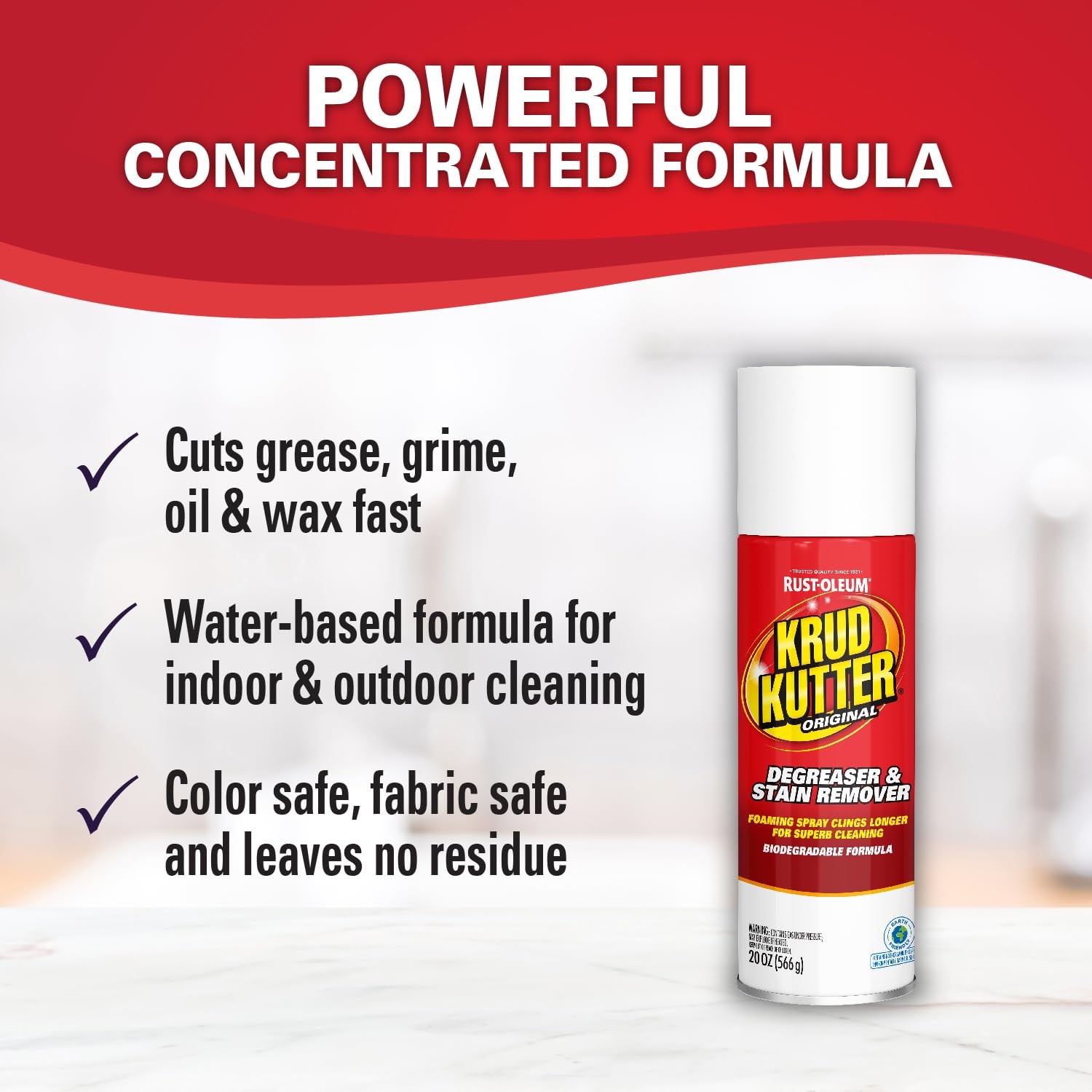 Krud Kutter Original Cleaner Degreaser Aerosol, 20 Ounce (Pack of 1), color