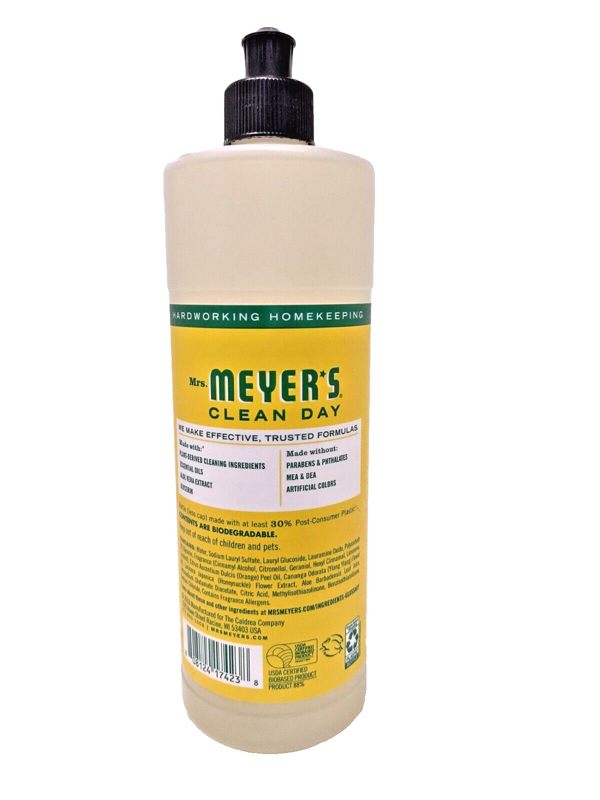 ( 2 ) Mrs. Meyer’s Clean Day Liquid Dishwashing Soap 16 oz Each Honeysuckle NEW