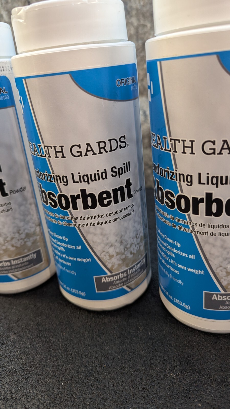 🔥Lot of 5 New🔥 Health Gards Absorbent Deodorizing Liquid Spill, 16 oz Each