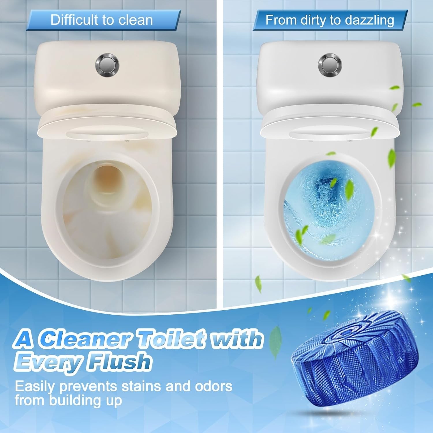 Multipurpose Bathroom Cleaners 54 Pack Commercial & Household Toilet Bowl Cleane